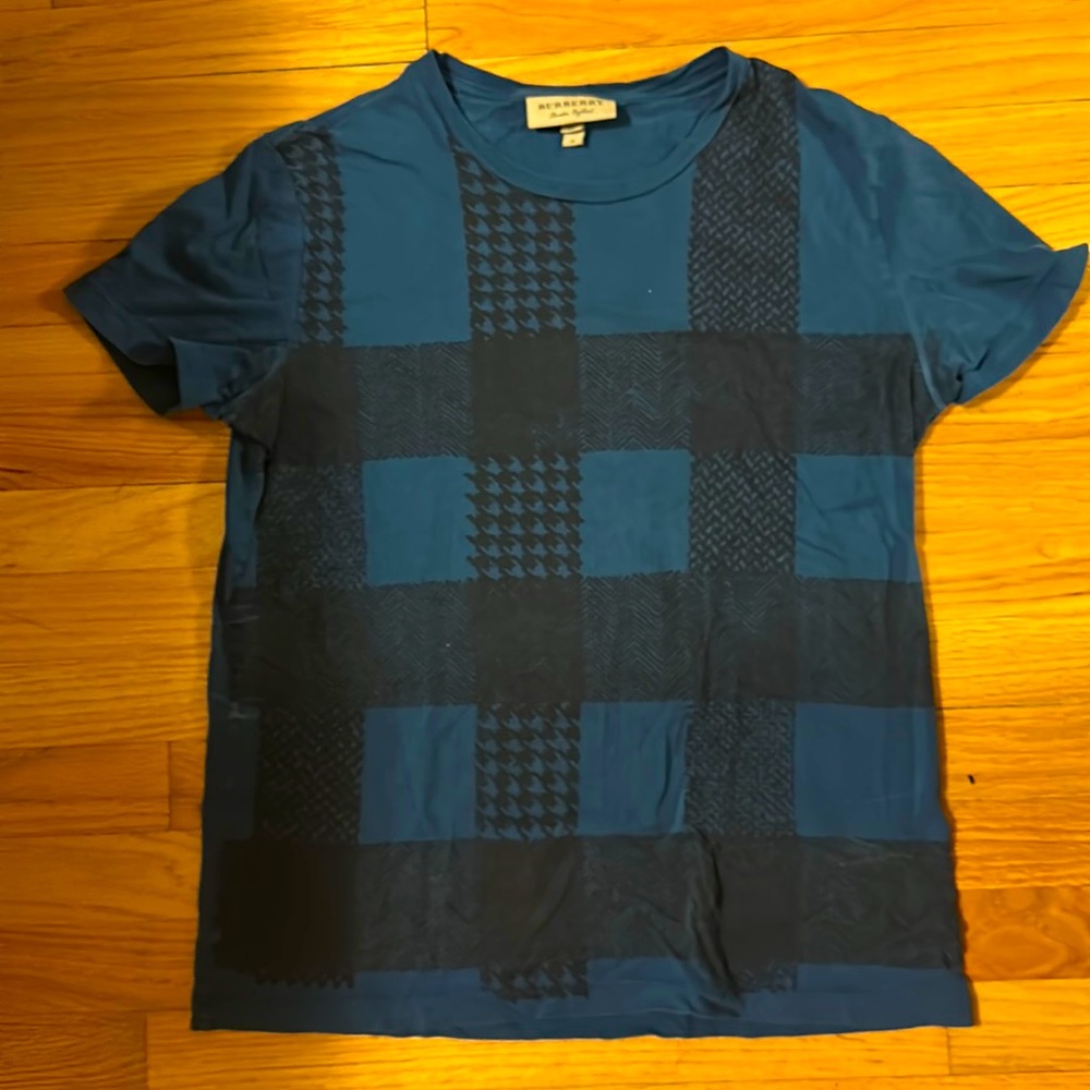 Blue Burberry Check Tee Shirt